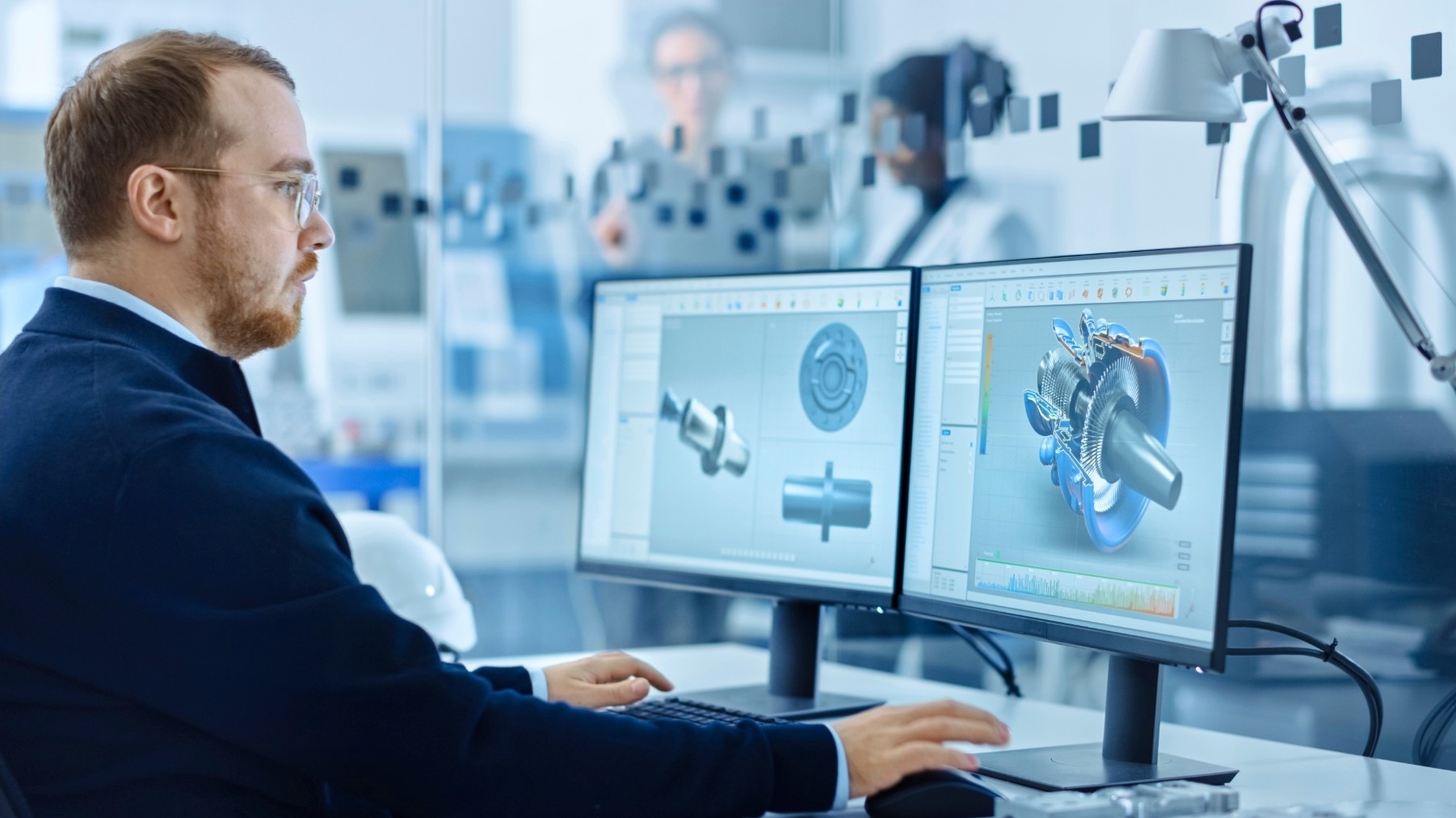 Modern industrial facility showcasing Enginia Energie's automation systems